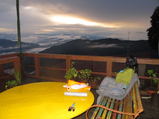 Hotel Bellevue terasından gün doğumu