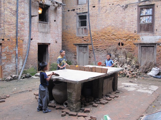 Newari usülü masa tenisi - Bhaktapur