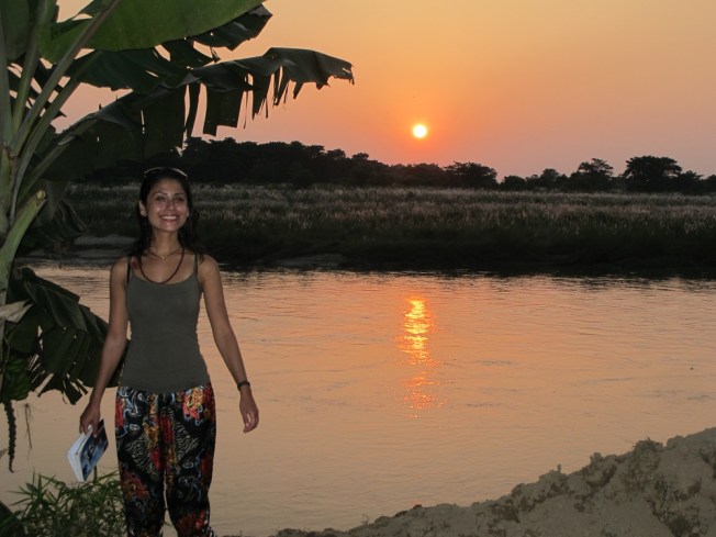 Chitwan'da gün batımı