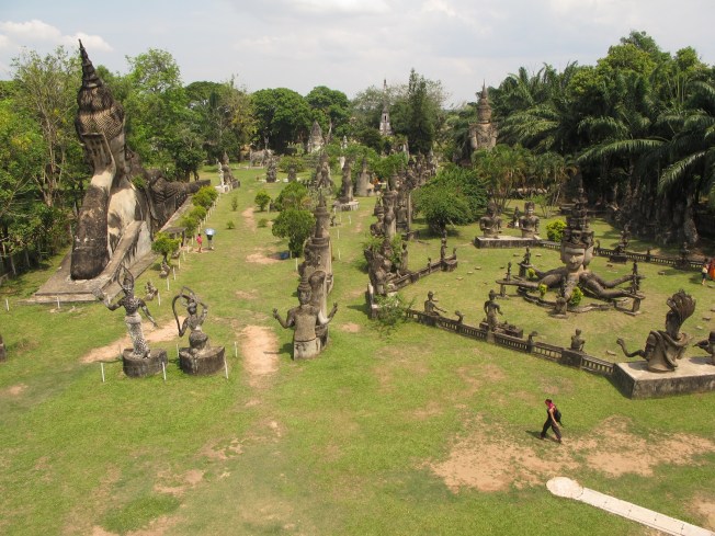 Buddha Park'ın kuşbakışı görüntüsü