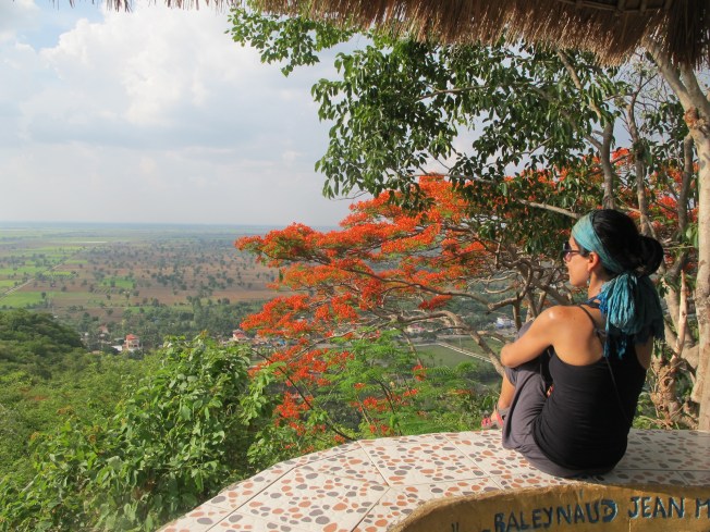 Pnom Sampeau tepesinden Battambang manzarası
