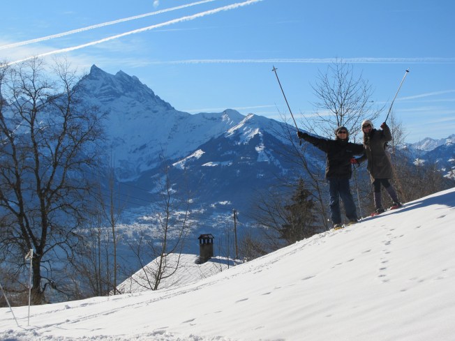 Gryon'da kar yürüyüşü