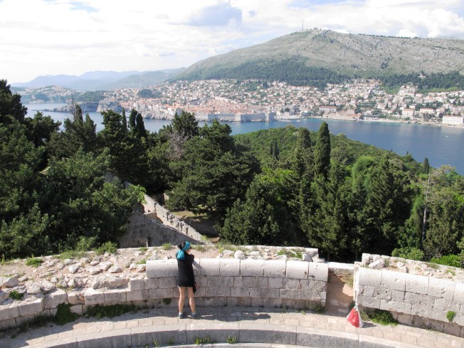 Lokrum Adası tepesinden Dubrovnik manzarası