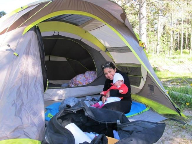 Bebek ve kamp birarada olur mu? Olur :)
