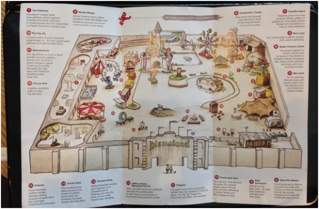 Bu arada ne nerde kafanızda daha iyi canlandırabilmeniz için Dismaland haritasını da ekliyorum.